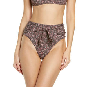 Veronica Beard Azoia Floral Tie Waist Bikini Bottom Size Small New